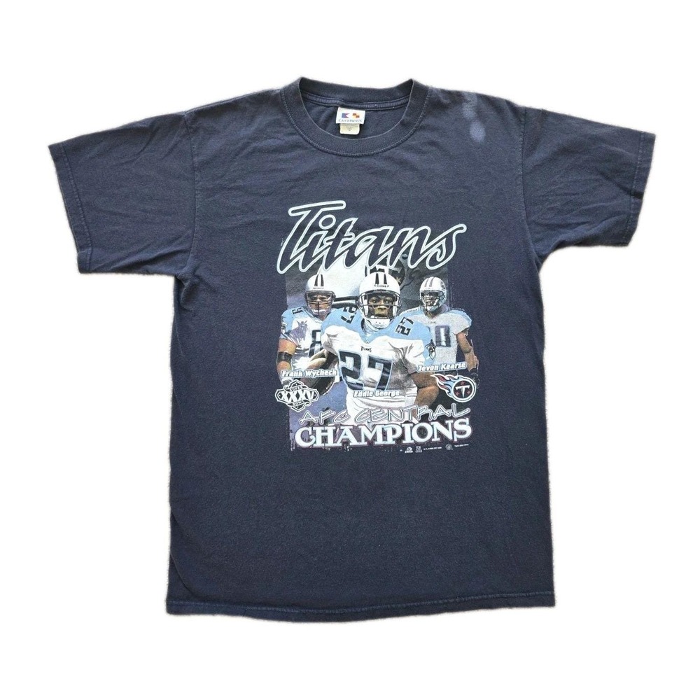 Vintage 2000 Tennessee Titans AFC Central Champions T Shirt L NFL Castaways
